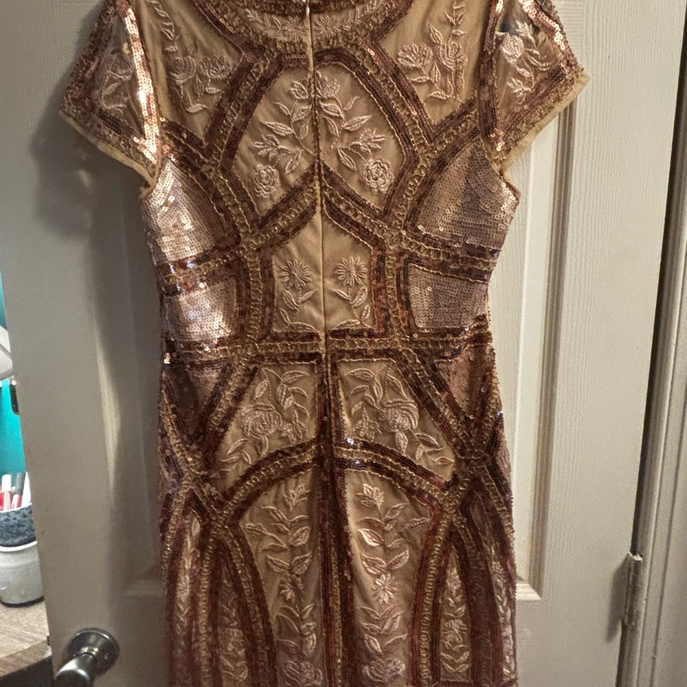 Lulu’s rose gold beaded art deco mini dress - Picture 7 of 7